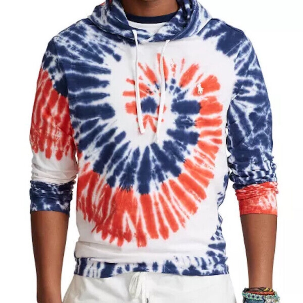 NEW Polo Ralph Lauren Jersey Long Sleeve Pullover Mens Large T-Shirt Hoodie